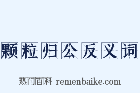 颗粒归公反义词是什么意思的图片